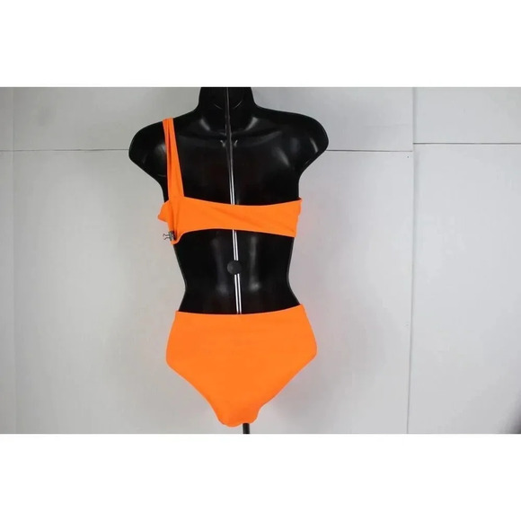 ladies Orange 2pc swimsuit size S - Picture 4 of 5
